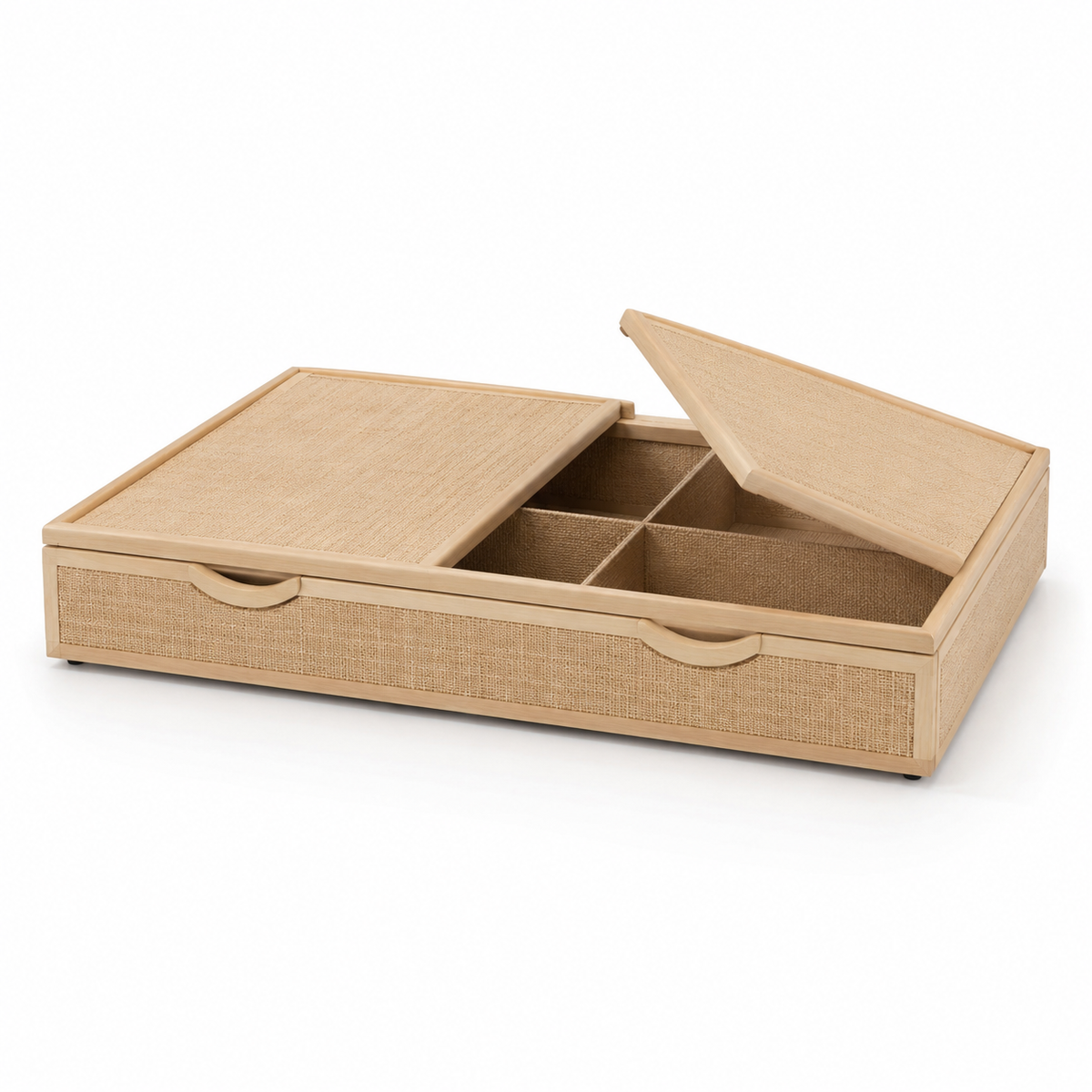 36-Inch Rolling Under-Bed Storage Drawer with Split Lid