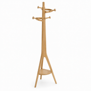 68-Inch Freestanding Coat Rack with 6 Pegs and Lower Shelf