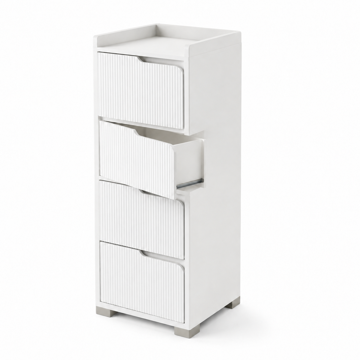 35-Inch Slim 4-Drawer Storage Cabinet with Top Pocket