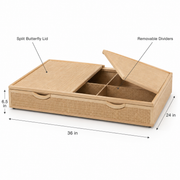 36-Inch Rolling Under-Bed Storage Drawer with Split Lid