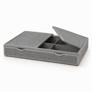 36-Inch Rolling Under-Bed Storage Drawer with Split Lid