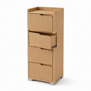 35-Inch Slim 4-Drawer Storage Cabinet with Top Pocket