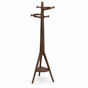 68-Inch Freestanding Coat Rack with 6 Pegs and Lower Shelf