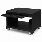Compact 2-Tier Rolling Printer Stand with Pull-Out Paper Tray
