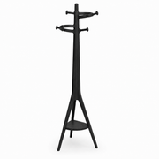 68-Inch Freestanding Coat Rack with 6 Pegs and Lower Shelf